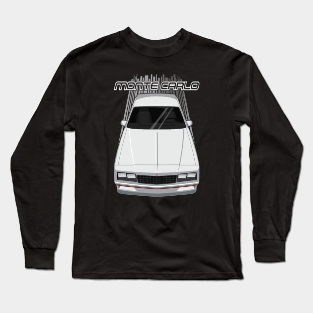 Chevrolet Monte Carlo 1984 - 1989 - white and red Long Sleeve T-Shirt by V8social